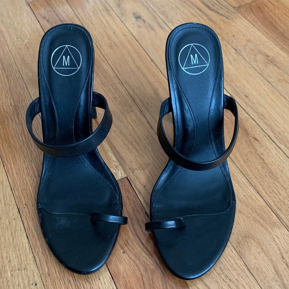 Missguided Black Strappy Heels